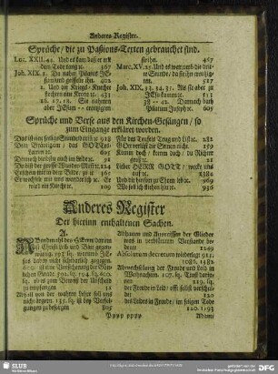 Anderes Register Der hierinn enthaltenen Sachen
