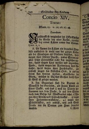 Concio XIV. Textus: Marc 15. v. 25. 26. 27. 28.