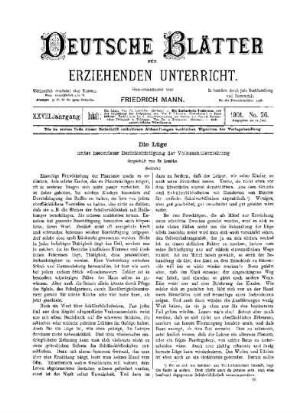 Die Lüge : unter besonderer Berücksichtigung der Volksschulerziehung ; (Schluss)
