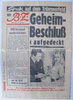 Propagandazeitung aus der DDR für die Bevölkerung von Berlin (West) im Layout der "BZ"