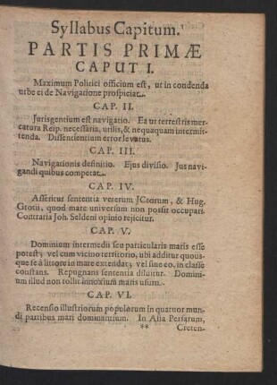 Syllabus capitum.