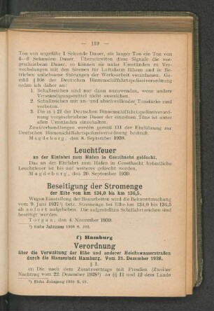 Leuchtfeuer an der Einfahrt zum Hafen in Geesthacht gelöscht.