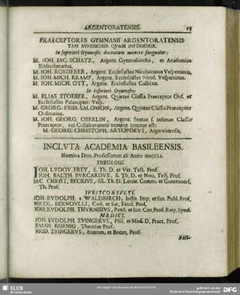 Incluta Academia Basileensis