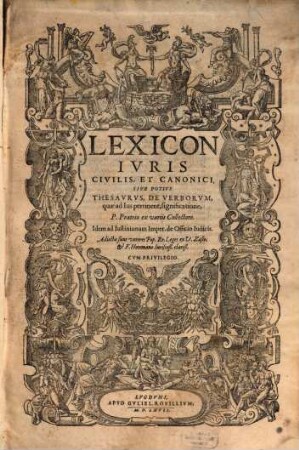 P. Pratei Lexicon iuris civilis et canonici