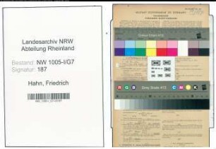 Entnazifizierung Friedrich Hahn , geb. 06.05.1890 (Lehrer)