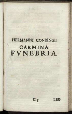 Hermanni Conringii Carmina Funebria.