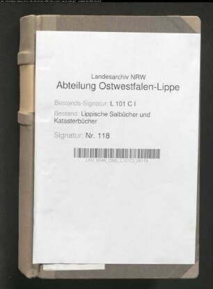 Salbuch der Vogtei Lage von 1829, Bd. 1 (Duplikat)
