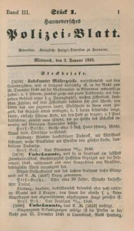 3. Januar-29. December = Stück 1-105