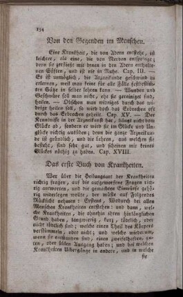 Das erste Buch von Krankheiten. - Von den innerlichen Krankheiten.