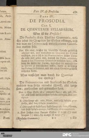 Cap. I. De Quantitate Syllabarum