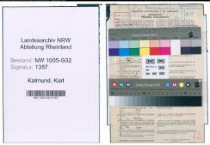 Entnazifizierung Karl Kalmund , geb. 09.01.1905 (Kaufmann)