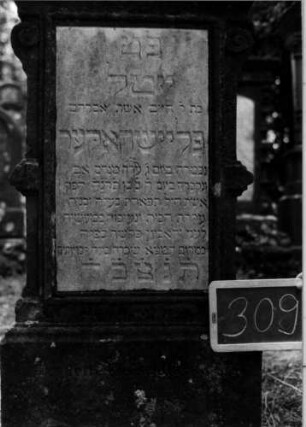 Grabstein 309 [Nir S. 184 Nr. 17.02]: Grabstein 309 (Detailaufnahme) [Nir S. 184 Nr. 17.02]