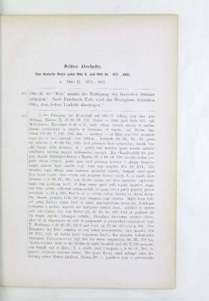 Dritter Abschnitt. Das deutsche Reich unter Otto II. und Otto III. 973 - 1002