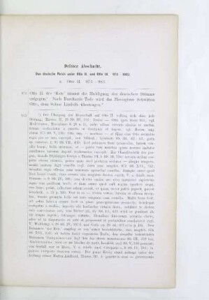 Dritter Abschnitt. Das deutsche Reich unter Otto II. und Otto III. 973 - 1002