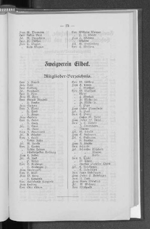 Zweigverein Eilbeck.