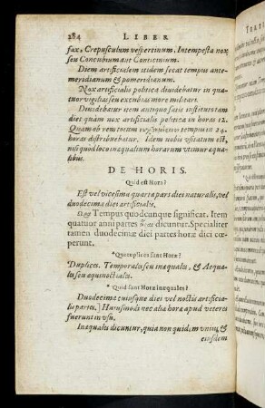 284-293, De Horis