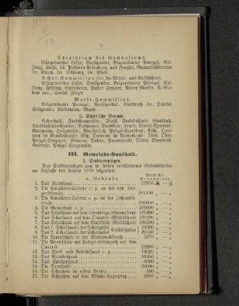 III. Gemeinde-Haushalt.