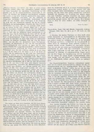 762-764 [Rezension] Haenchen, Ernst, Gott und Mensch
