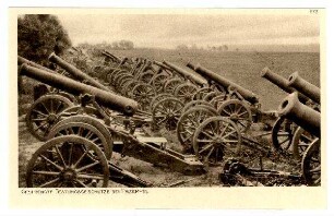Der Krieg 1914/15 in Postkarten, 28. Reihe, Abt.: Österreich-Ungarn; Inhalt: Przemysl: Nr. 273: Gesprengte Festungsgeschütze bei Przemysl