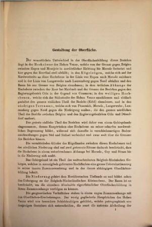 Statistik des Regierungsbezirkes Aachen, in amtlichem Auftrage herausgegeben von H. A. Reinick, 2. Orographisch-Geognostische Uebersicht des Regierungsbezirkes Aachen