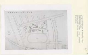 Jugendzentrum, Berlin-Siemensstadt (Diplomarbeit bei Willy Kreuer): Lageplan 1:500