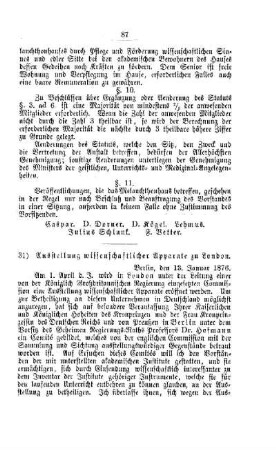 Ausstellung wissenschaftlicher Apparate zu London : [II. Universitäten, Akademien etc.]
