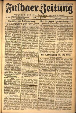 Ausgabe vom Freitag, den 10. Juli 1925.