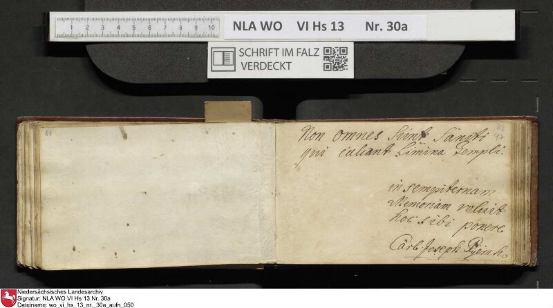 Stammbuch des U. J. Schrader aus Hannover
