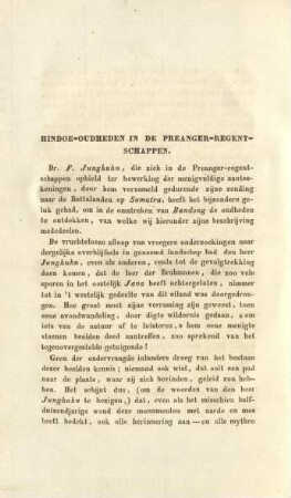 Hindoe-oudheden in de Preanger-Regentschappen