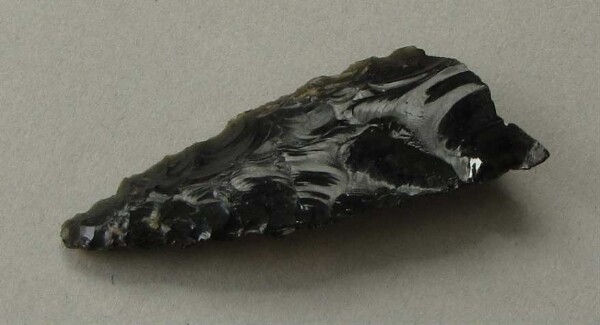 Arrowhead made from obsidian