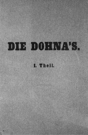 1: Aufzeichnungen über die Vergangenheit der Familie Dohna. 1