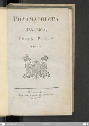 Pharmacopoea Bavarica : jussu regio edita