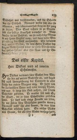 Das eilfte Kapitel. Herr Dickius wird ad interim Schulmeister.