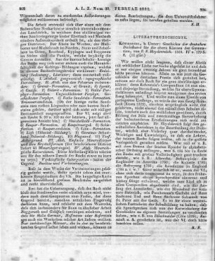 Heydenreich, F. F.: Geschichte der deutschen Dichtkunst für die oberen Klassen der Gymnasien. Königsberg: Unzer 1831