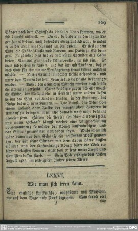 LXXVI. Wie man sich irren kann