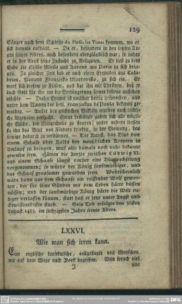 LXXVI. Wie man sich irren kann