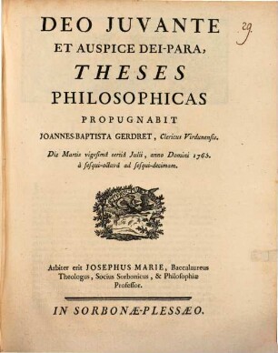 Theses philosophicas