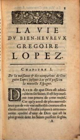 La vie de Gregoire Lopez