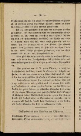 Verschiedenheit und Gedeihen der Obstarten