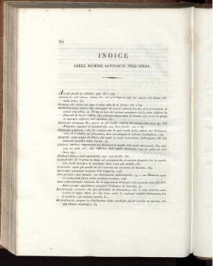 Indice Delle Materie Contenute Nell' Opera.