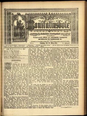 Erste Ausgabe vom Sonntag, den 20. März 1910.