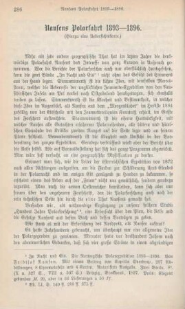 286-303 Nansens Polarfahrt 1893-1896 (inkl.Übersichtskarte S. 286a)
