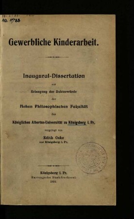 Gewerbliche Kinderarbeit