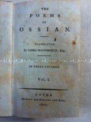 Englische Ausgabe der Gesänge des Ossian