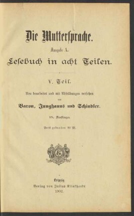 Teil 5 = 5. Schuljahr, [Schülerband]: [Teil 5 = 5. Schuljahr, [Schülerband]]