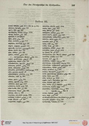 Index III
