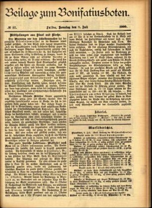 Zweite Ausgabe vom Sonntag, den 08. Juli 1900.