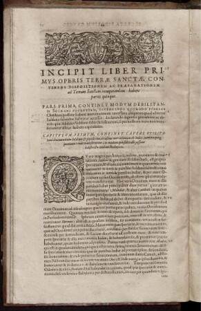 Incipit Liber Primus ...