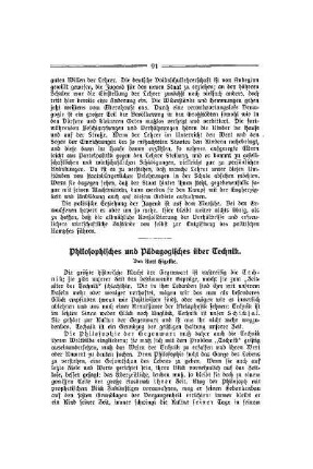 Philosophisches und Pädagogisches über Technik