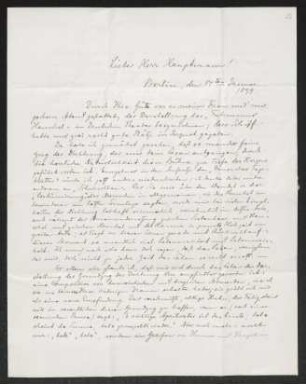 Brief von Martin Kriele an Gerhart Hauptmann